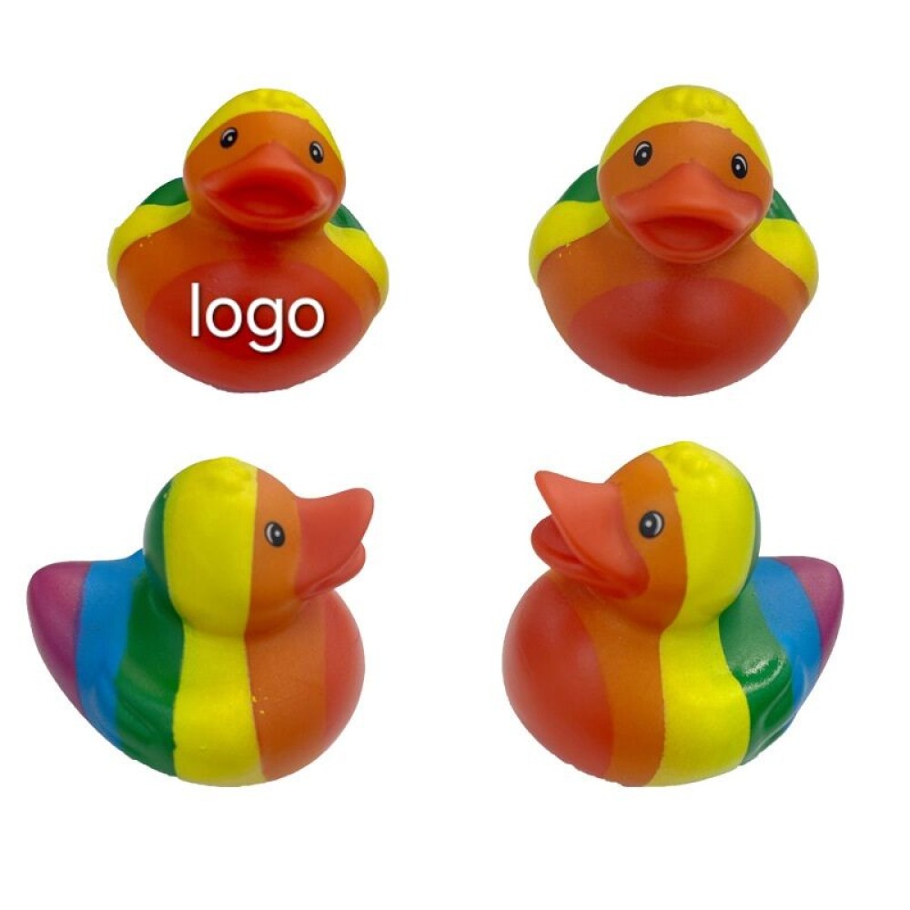Rainbow rubber duck