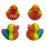 Rainbow rubber duck
