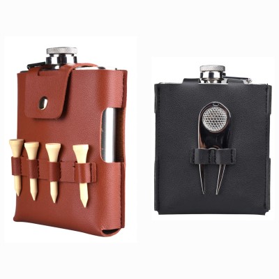 Golf Flask Gift Set