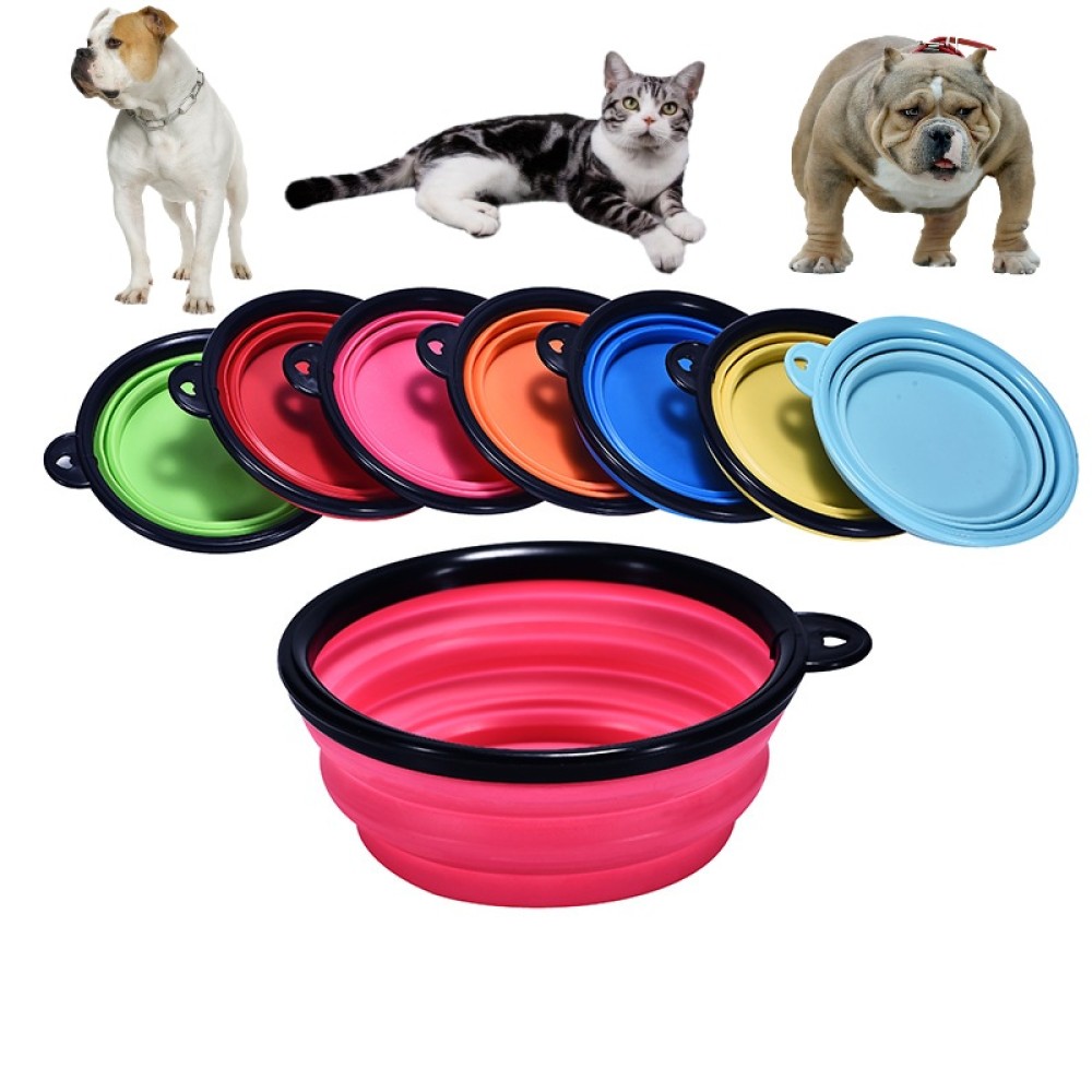 Silicone Collapsible Pet Bowl With Carabiner