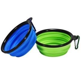 Silicone Collapsible Pet Bowl With Carabiner