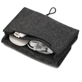 Portable Felt Power Adapter Storage Bag