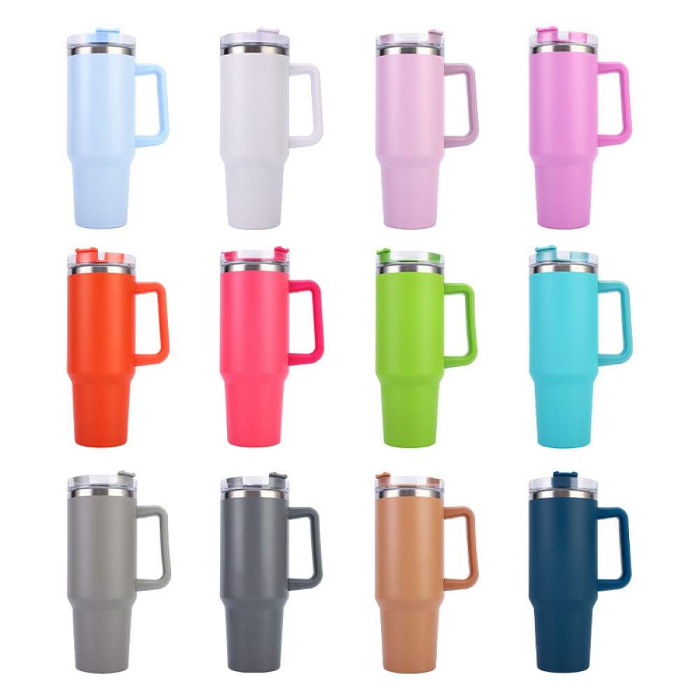 Stainless Steel Insulated 40Oz Cup With Straw