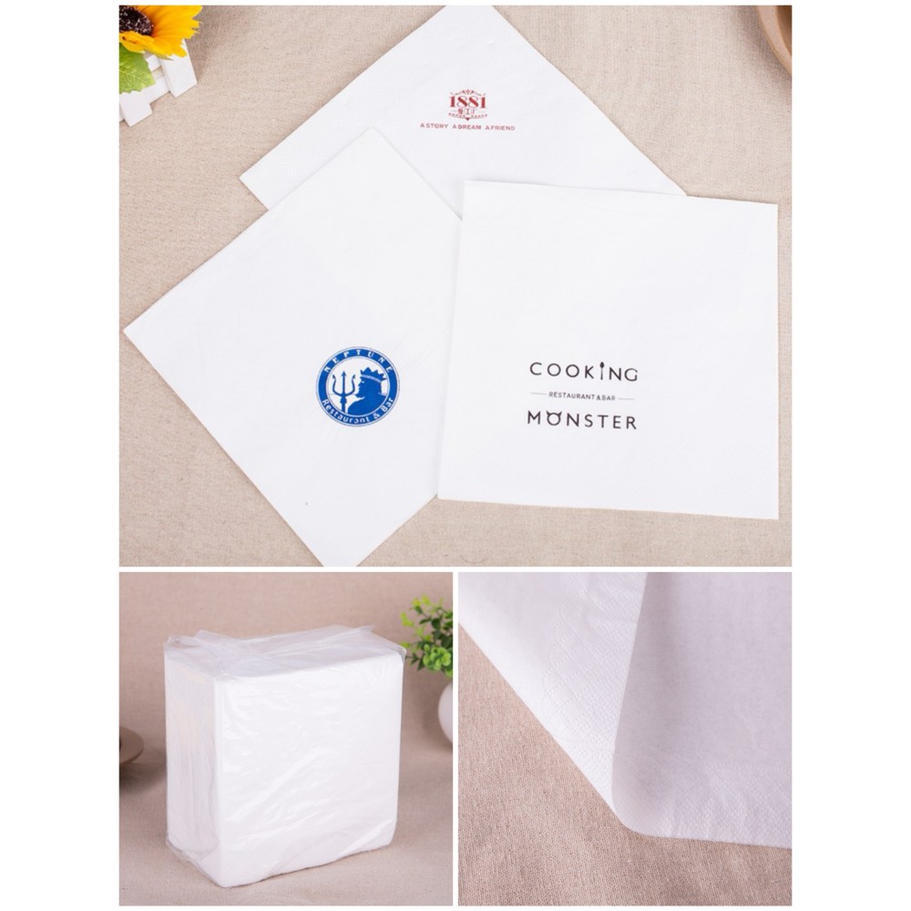 3-Ply White Beverage Napkin