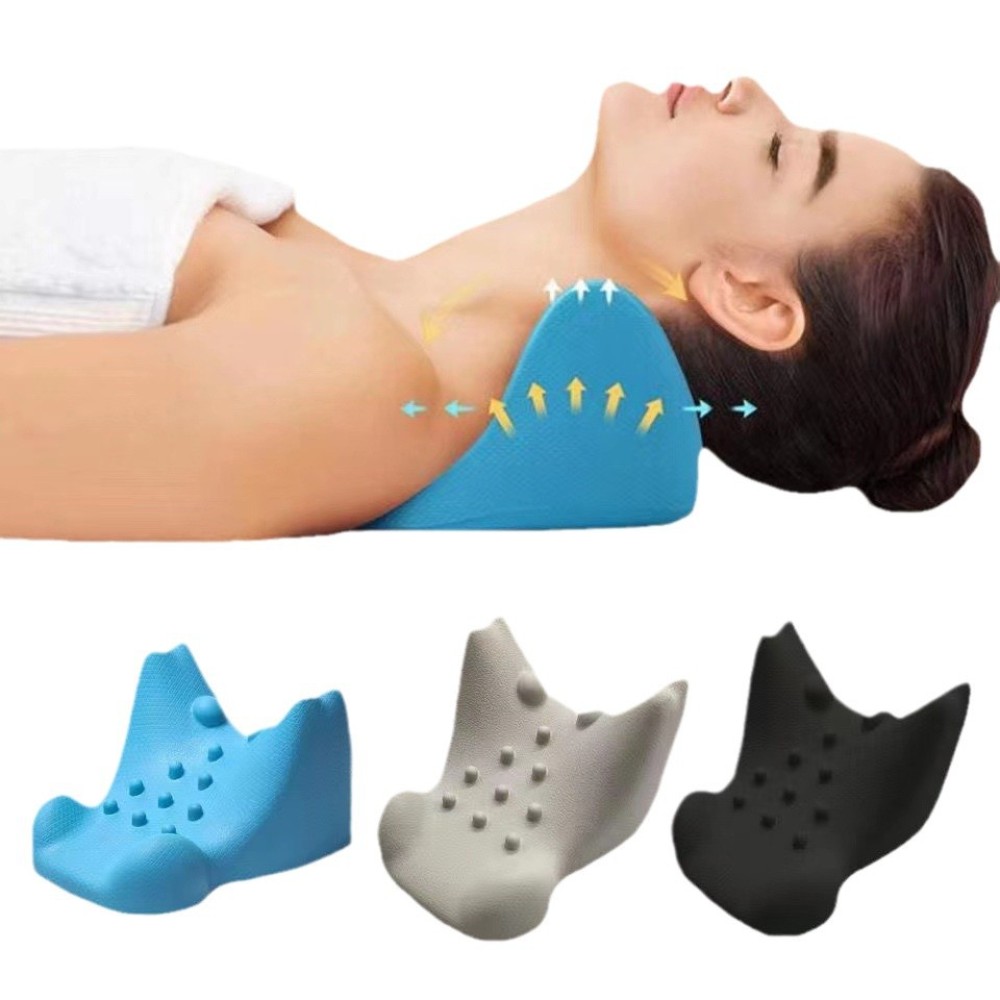 PU Leather Massage Pillow Neck Support Pillow